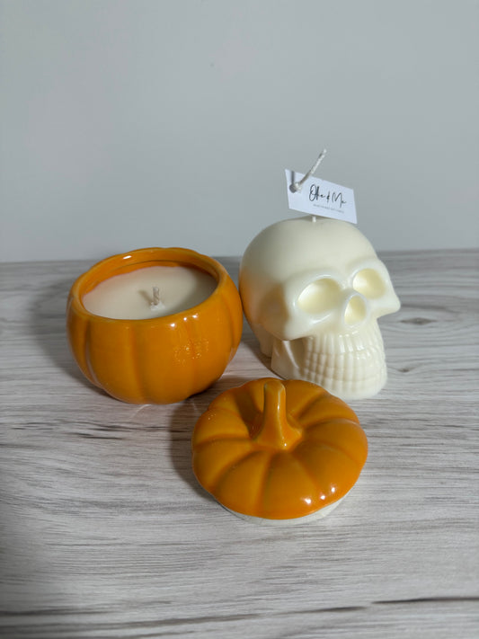 Halloween Pumpkin Candle – Pumpkin Spice Latte