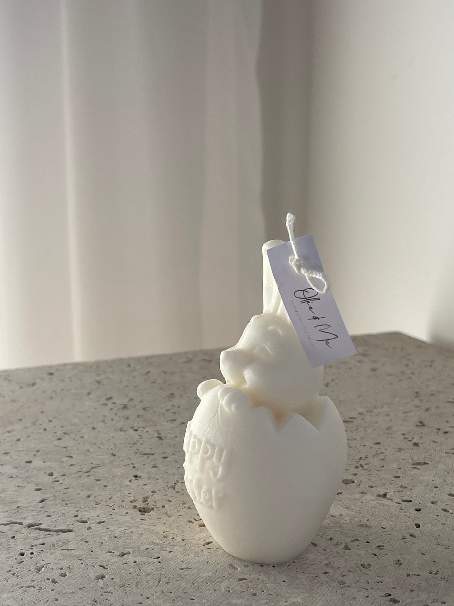 Happy Easter Bunny Candle