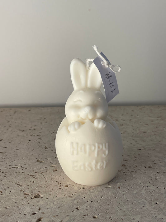 Happy Easter Bunny Candle