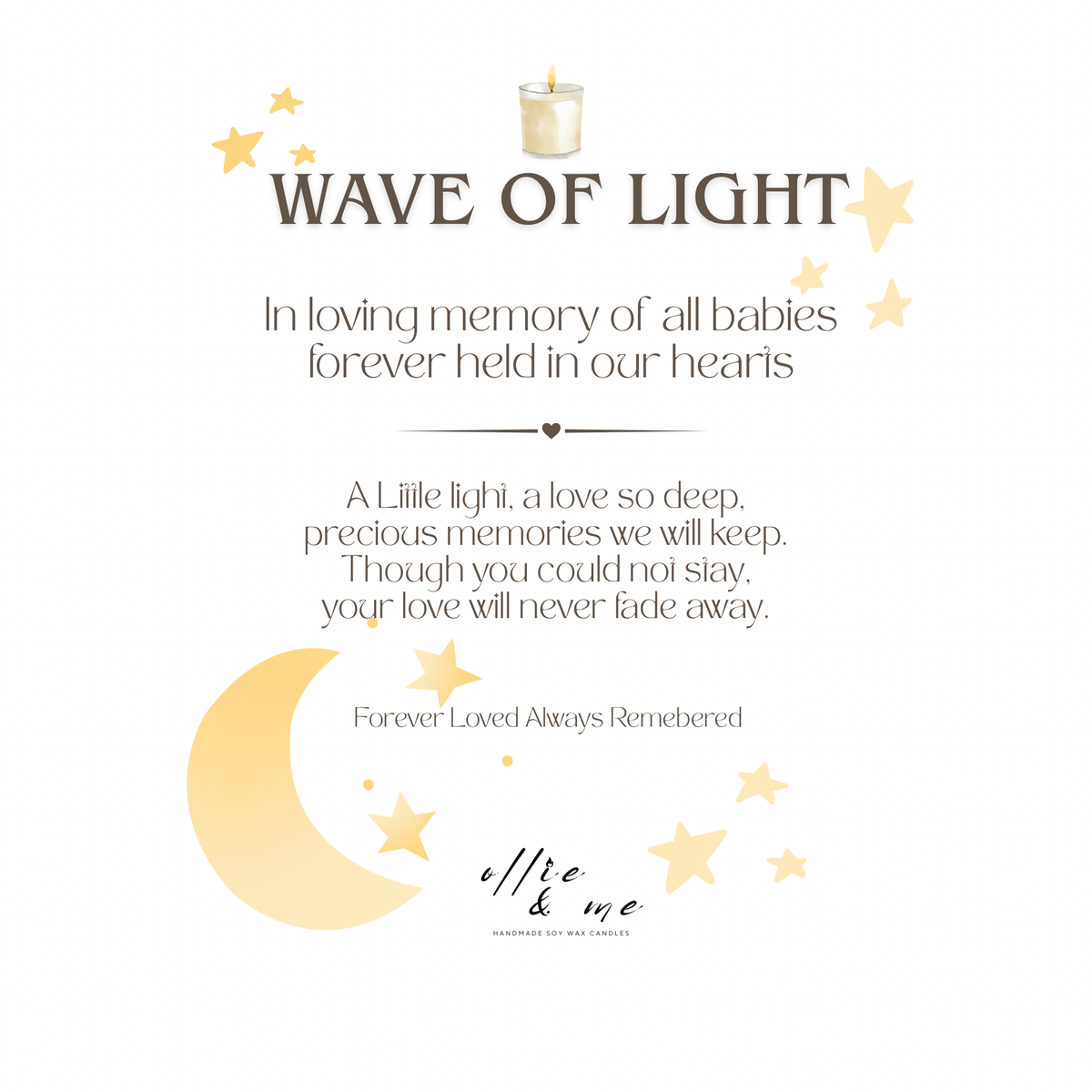 Wave of Light Memorial Candle