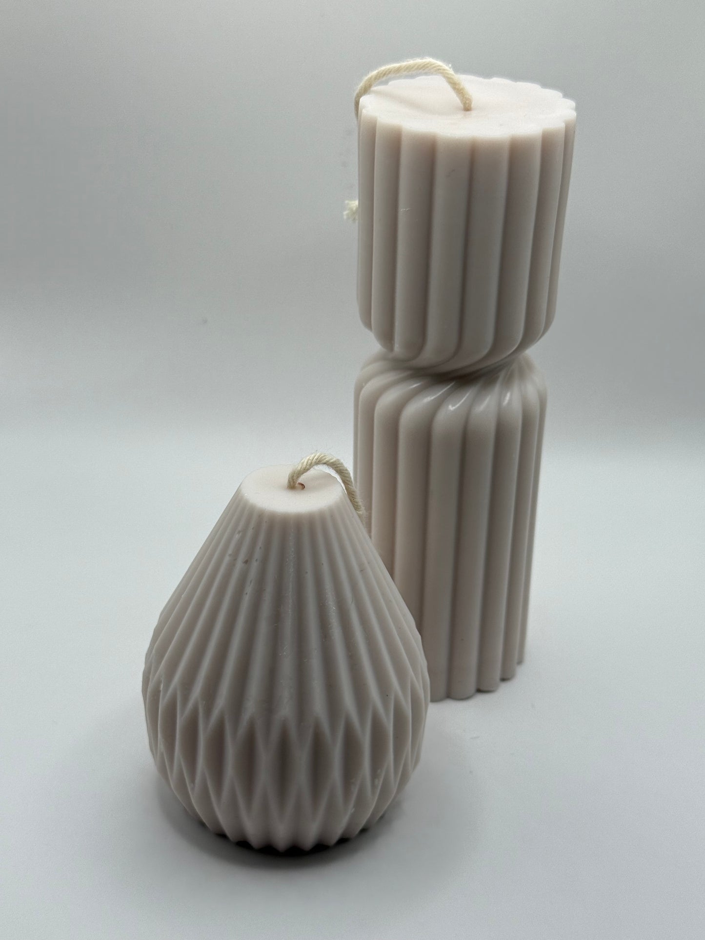 Pinstriped Pillar Candle